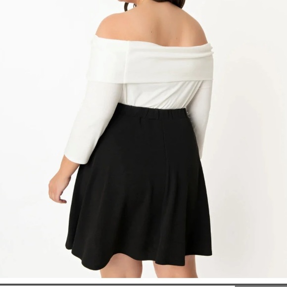 Smak Parlour Sweet Talk Skirt in Black 1x swing skirt retro vintage ModCloth - Picture 2 of 4